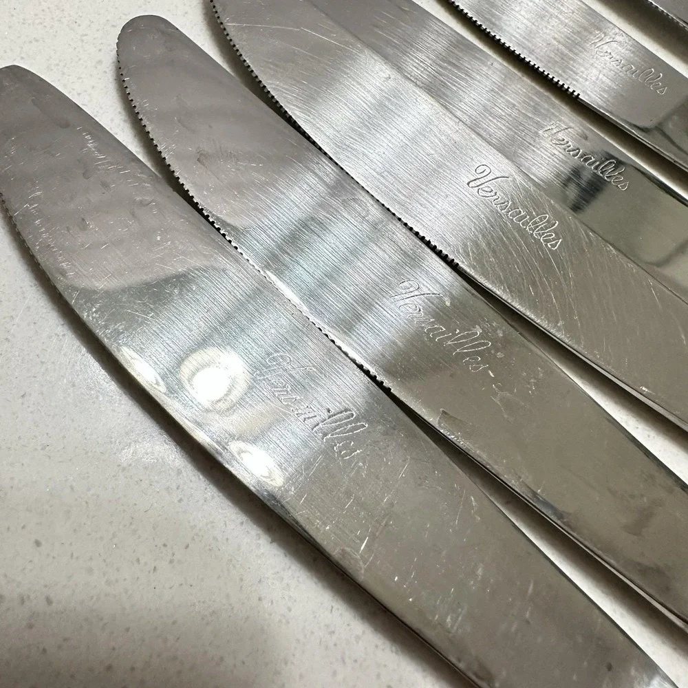 Vintage VERSAILLES Butter Knife Stainless by MSI Japan Flatware Lot of‎ 8 Floral - Picture 6 of 9